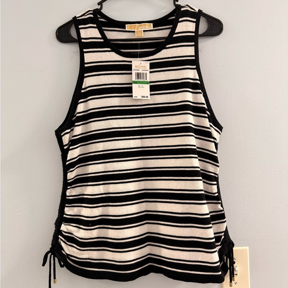 NWT Michael Kors Striped Sleeveless Tank